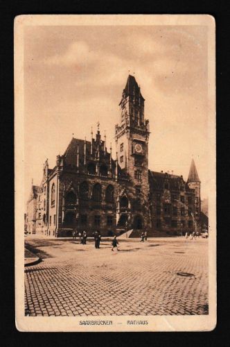 Ansichtskarte Saarbrücken Saarland Rathaus Berlin 1928