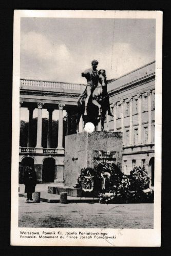 !!!!!!!!!!!!!!!!!!!!!!!!!!!!!!! schwärzrn undxdrehen!!!!!!!Besetzung Generalgouvernement Ansichtskarte Polen Warschau Monument Prinz