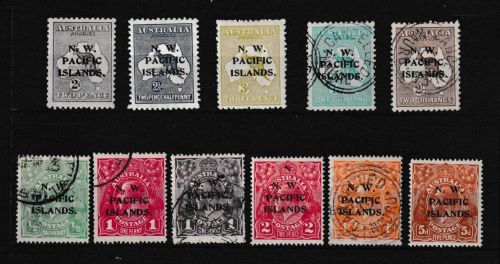 Neuguinea Australien Ozeanien Aufdruck N.W. Pacific Islands auf Kängeruh + King
