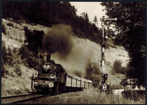 Ansichtskarte Eisenbahn Tenderlokomotive 78 246 Neckertal aus Rtg. Horb. 1973