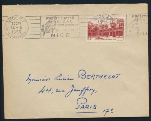 Frankreich Musik Instrument attraktiver Werbe-Bandstempel mit Abb. Klavier