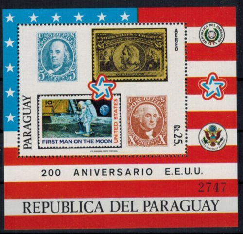 Paraguay Block 286 200 Jahre USA Briefmarken Weltraum Luxus postfrisch MNH