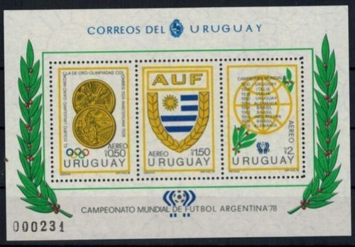 Uruguay Block 39 Fussbal -WM Argentinien Luxus postfrisch MNH Kat.-Wert 50,00
