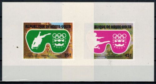 Afrika Obervolta Burkina Faso 603-607 B Olympia Sport Innsbruck Sonderblocksatz
