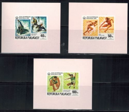 Afrika Madagaskar 775-780 B Olympia Sport Montreal Sonderblock ungezähnt