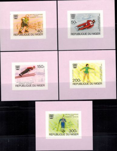 Afrika Niger506-510 B Olympia Sport Winterspiele Innsbruck Sonderblocksatz