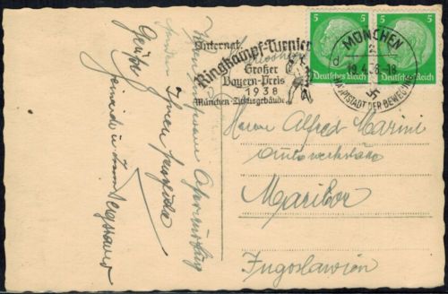 Deutsches Reich 515 Sport Sport Ringkampf Bayernpreis München Zirkusgebäude