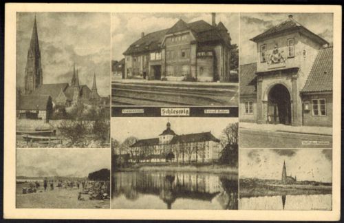 Eisenbahn Bahnhof Ansichtskarte Schleswig Schleswig-Holstein Haitabu Museum