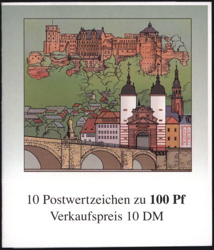 Bundesrepublik Markenheftchen 33 800 Jahre Heidelberg 1996 Luxus postfrisch