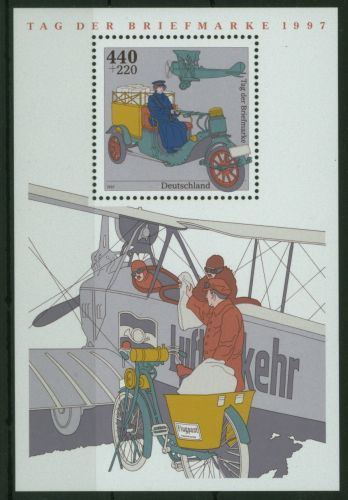 Bund Block 41 Flugzeug Tag der Briefmarke tadelos postfrisch 1997