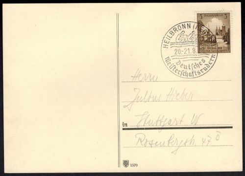 Deutsches Reich Wassersport SST Heilbronn Meisterschaftsrudern 1938