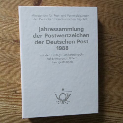 DDR Ersttagsblatt - Jahressammlung 1988 mit ESST handgestempelt Kat.-Wert 160,-