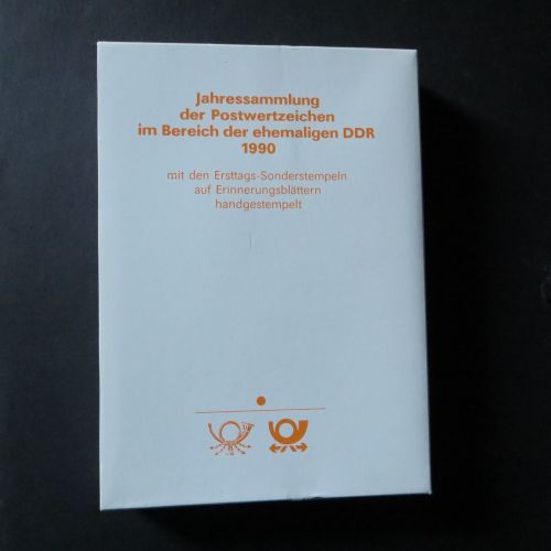 DDR Ersttagsblatt - Jahressammlung 1990 mit ESST handgestempelt Kat.-Wert 220,-
