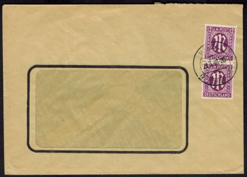 Bizone Brief 23 MEF auf Geschäftsbrief Mit Stempel Kiel Reichspost 29.3.1946