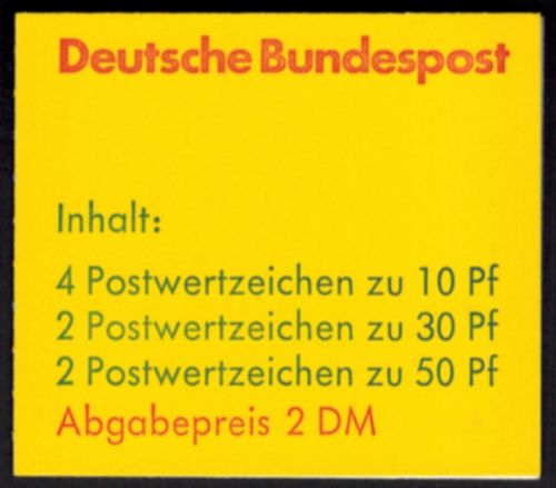 Bund Markenheftchen 22 I d oZ Burgen und Schlösser 1980 tadellos postfrisch