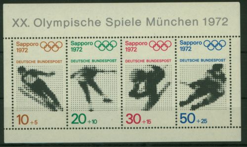 Bund Block 6 Olympia Sapporo und München tadellos postfrisch 1972 KatWert 4,00