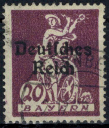 Deutsches Reich 122 Abschiedsserie 20 Pf Plattenfehler III 1920 gestempelt