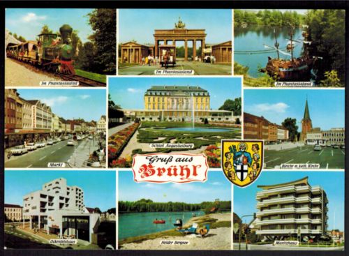 Ansichtskarte Brühl NRW Phantasieland mit u.a. Motiv Brandenburger Tor Markt