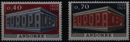Andorra (Französische Post) 214-215 Europa CEPT 1969 komplett postfrisch ** MNH