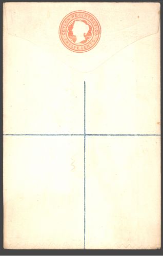 Ceylon Ganzsache Einschreibeumschlag Victoria EU 1 b 12 c. rosa Sri Lanka sehr