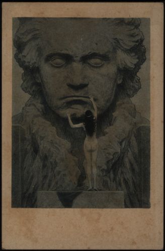 Ansichtskarte Künstler Fidus Beethoven Musik Komponist Erotik selten