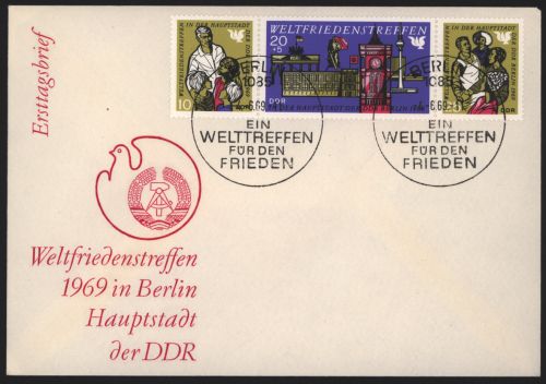 DDR Brief Zusammendruck W Zd 207 FDC Berlin Motiv Brandenburger Tor
