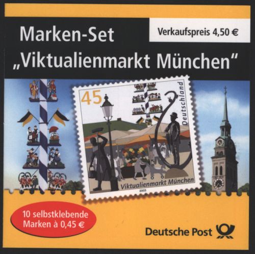 Bund Markenheftchen MH 53 I Viktualienmarkt 2004 Ersttagsstempel FRANKFURT