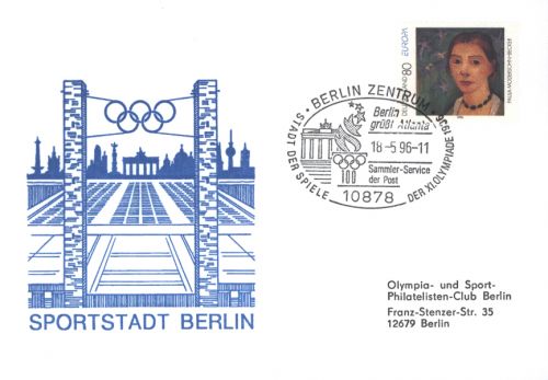 Bund Motiv Brandenburger Tor Sport Olympia SST Berlin grüßt Atlanta Olympiade
