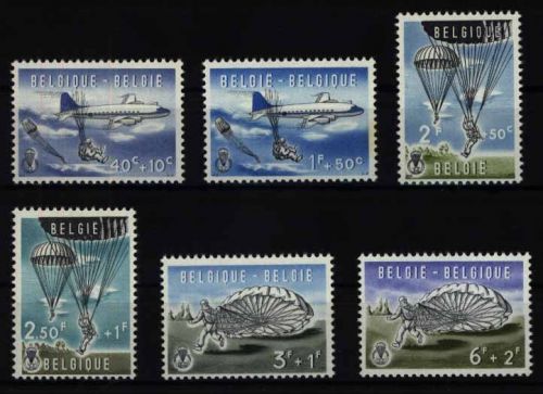 Belgien 1190-1195 Kultur Fallschirmspringen 1960 komplett postfrisch ** MNH