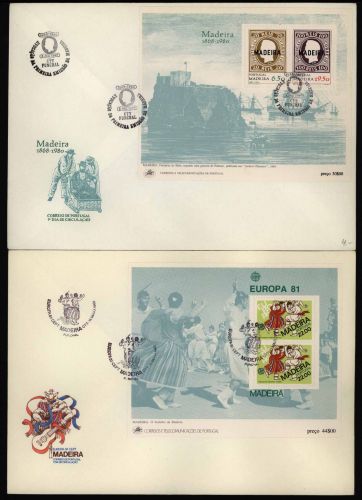 Portugal Madeira Block 1 bis 3 Europa CEPT 1980-1982 auf FDC Ersttag KatW 40,00