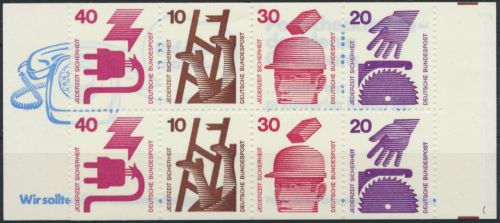 Bundesrepublik Markenheftchen MH 20 c I oZ Unfallverhütung 1974 postfrisch **