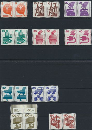 Berlin Unfallverhütung 402-411 Luxus Paare tadellos postfrisch 10 Werte Kat 40,-