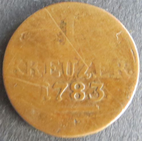 Münze Hessen-Kassel 1 Kreuzer 1783 schön