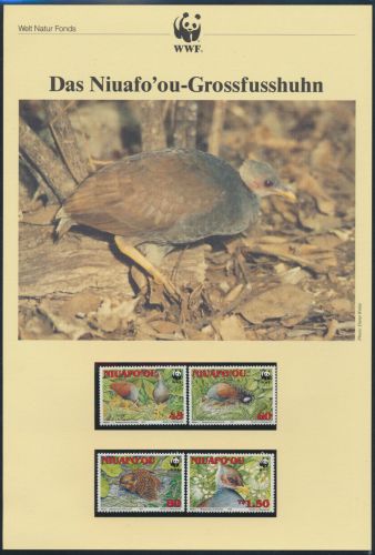 WWF Tonga 233-236 Niuafo'ou Großfußhuhn Tiere Vögel kpl. Kapitel bestehend