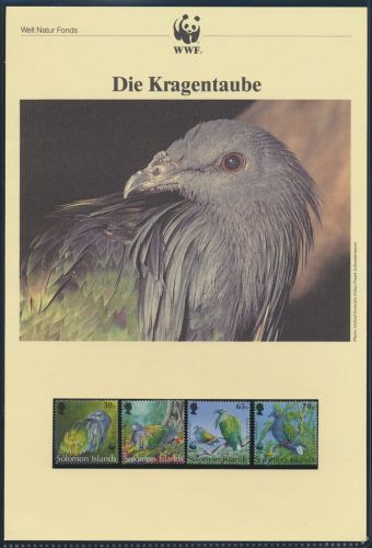 WWF Salomon Inseln 835-838 Tiere Vögel Die Kragentaube kpl. Kapitel besteh