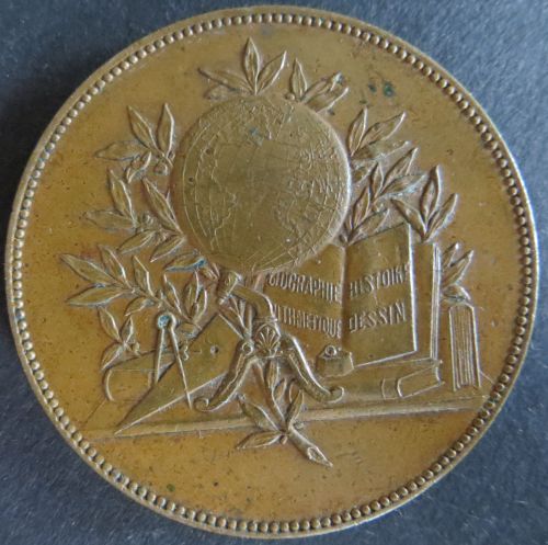 Münze Medaille Frankreich ca. 1890 Oeuvre de l'encourtagement a l'étude