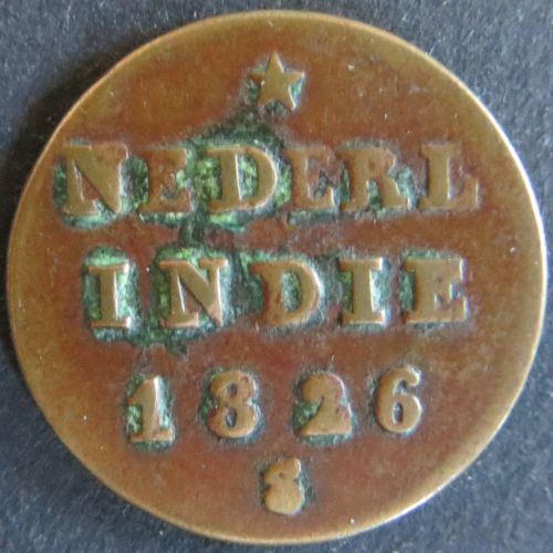 Münze Niederländisch-Indien - 1/2 Stuiver 1826 ss