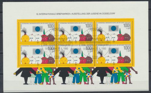 Bund Block 21 Briefmarkenausstellung Jugend Kinder Düsseldorf Ersttag-ST EEST