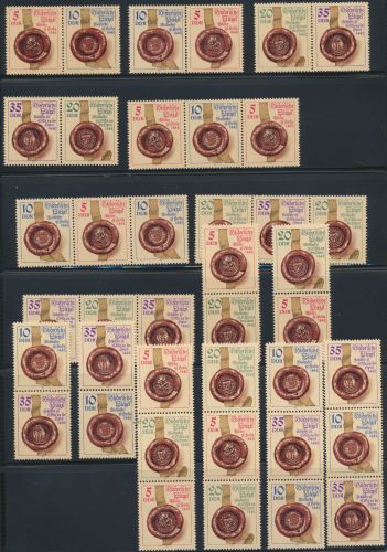 DDR Zusammendrucke 2884-2887 W ZD 600- S ZD 273 postfrisch Siegel komplett 75,00