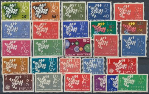 Europa CEPT Gemeinschaftsausgabe 1961 postfrisch