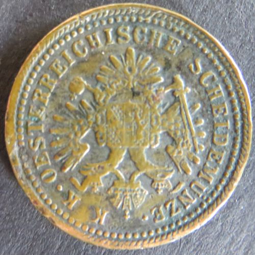 Münze Österreich 1851 A - 1 Kreuzer Freistehender Adler Kupfer ss