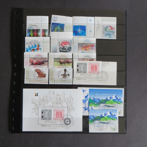 BRD Bogenrand Eckrand Jahrgang 1999 zentraler Ersttagsvollstempel