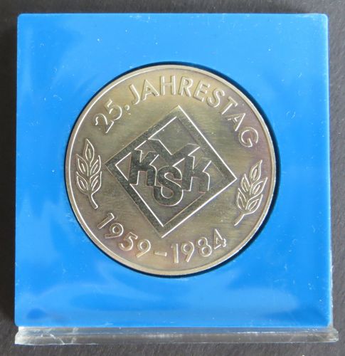 Medaille 1984 Verband der Kleingärtner VKSK DDR 25. Jahrestag vz
