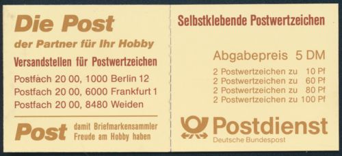 BRD Markenheftchen 27 postfrisch Sehenswürdigkeiten 1991Kat.-Wert 11,00