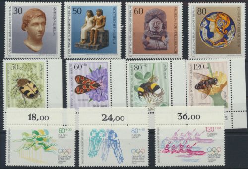 Berlin kompl. Jahrgang 1984 postfrisch viel Ränder Bogenecken Eckrand Kat 43,-