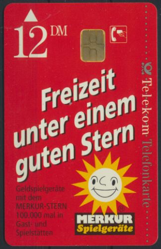 Telefonkarte Merkur Spielgeräte 12 DM Telekom