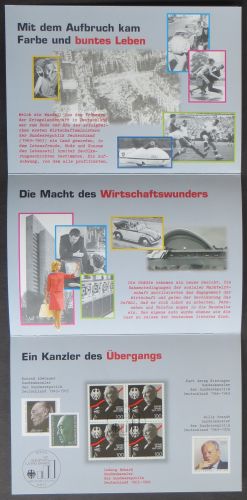 Deutsche Post Meilensteine deutscher Geschichte Ludwig Erhard Viererblock SST