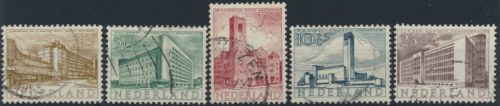 Niederlande 655-659 gestempelt Sommermarken 1955 Architektur Kat.-Wert 18,00