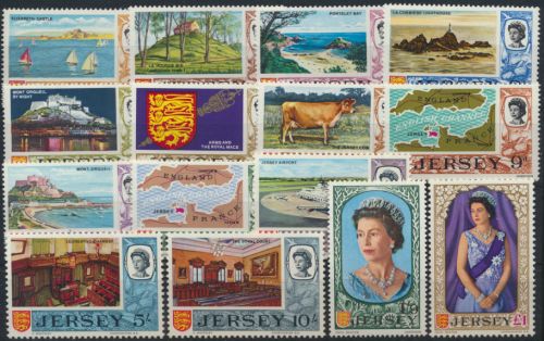 Jersey 7-21 postfrisch Freimarken Landestypische Motive Kat.-Wert 50,00