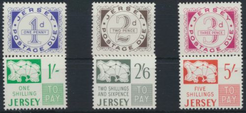 Jersey P 1-6 postfrisch - Portomarken 1969 Kat.-Wert 70,00